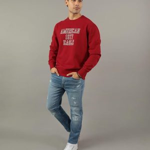 American Eagle-Red T-Shirt -01 AMERICAN EAGLE MENS U-1517-2108-600 SUPER SOFT ICON GRAPHIC CREW L RED