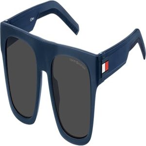 TOMMY-HILFIGER-SQUARE-SHAPE-SUNGLASSES-FOR-MEN-52-MM-SIZE-GREYMATT-BLUE-01-2 TOMMY HILFIGER SQUARE SHAPE SUNGLASSES FOR MEN, 52 MM SIZE, GREY/MATT BLUE